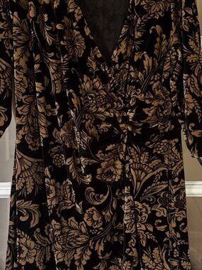 Soft Surroundings NWT dress women's  Boho Flowy relaxed Fit Midi Brown